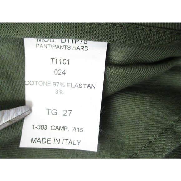 Department Five Cargo Pants Y2K Back Zip Multi-Pocket Army Olive Sz 27 - Picture 6 of 8
